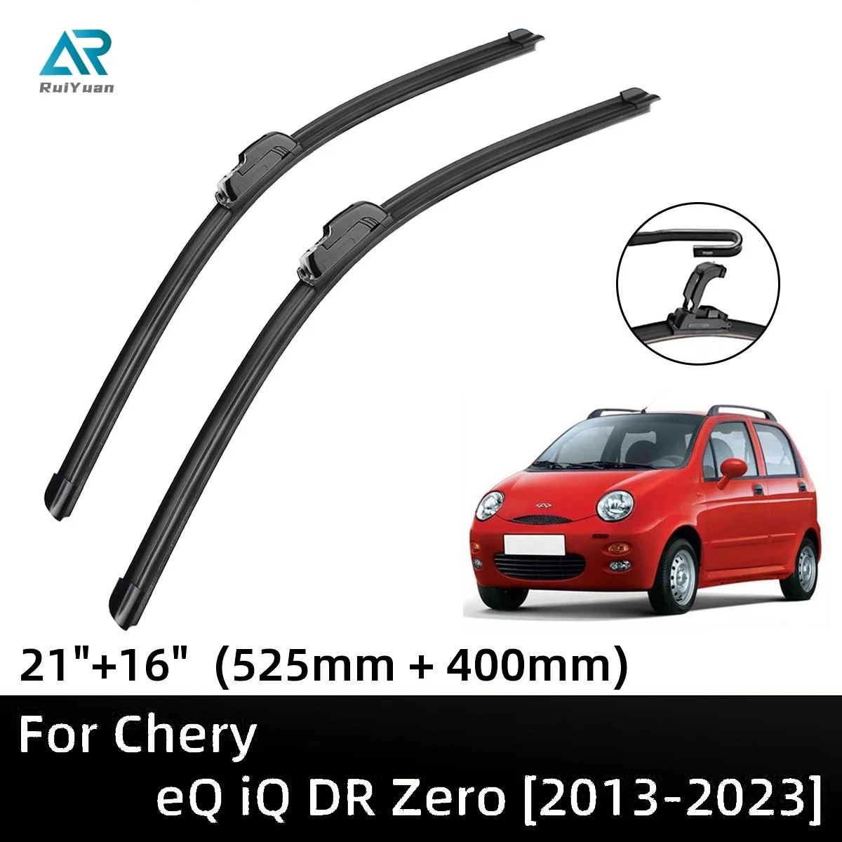 

For Chery eQ iQ DR Zero 2013-2023 21"+16" Front Windshield Wiper Blades Brushes Cutter Accessories 2018 2019 2020 2021 2022 2023