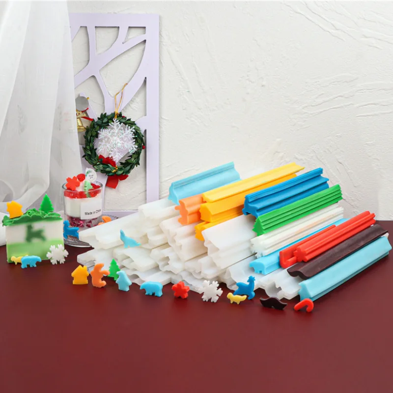 Large 32cm Long Tube Silicone Soap Mold Animal Flower Candle Resin Plaster Mold Chocolate Cake Filling Decor Tool Christmas Gift silicone soap molds epoxy resin molds