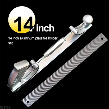 14" Adjustable Frame Milled Tooth File – Car Body Panel Polishing Tool with Steel File Holder for Dent Repair & Metal Surface Smoothing 1
