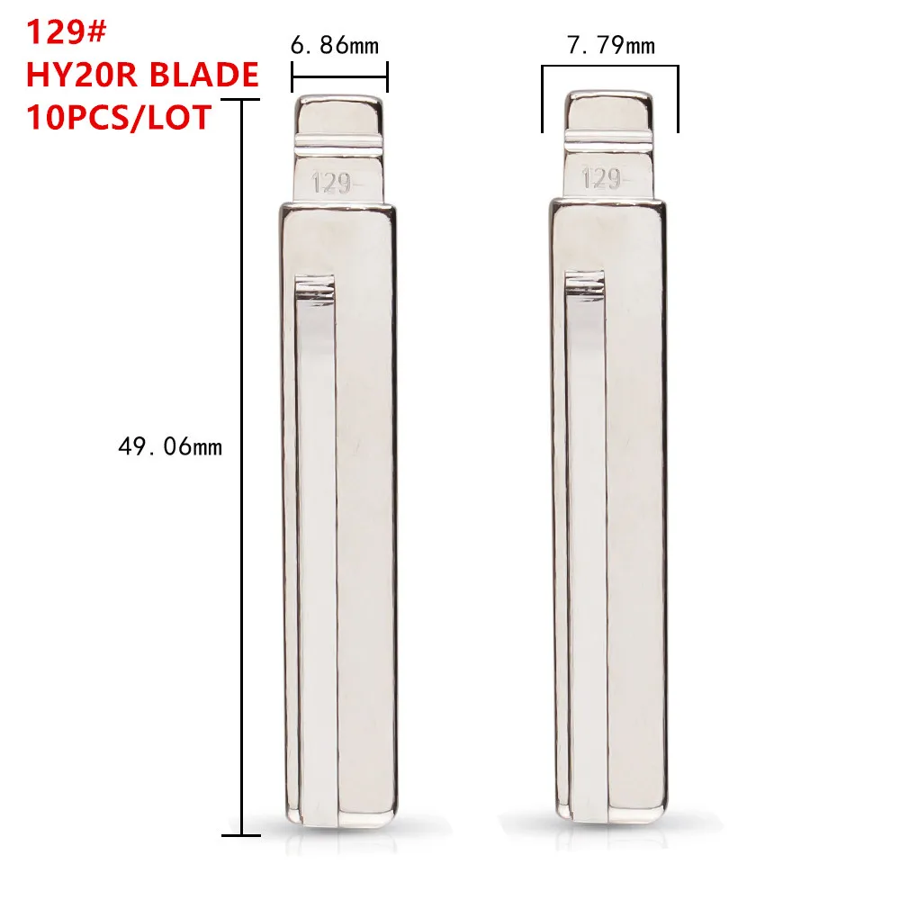 

10 шт. 129 #129 HY20R металлическая НЕОБРАБОТАННАЯ заготовка для Hyundai Kia для Keydiy KD Xhorse VVDI JMD Автомобильный Ключ заготовка