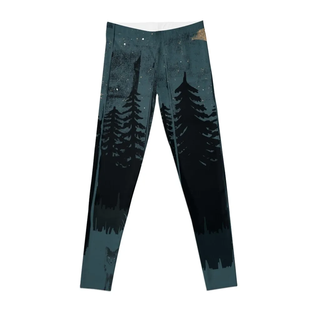 

A Fox in the Wild Night Leggings gym's sportswear Sportswear woman gym Womens Leggings