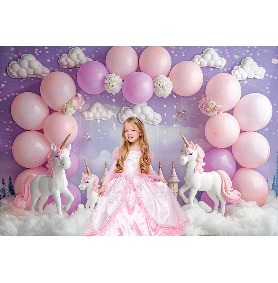  1 생일 배경 핑크 블루 풍선 꽃 소녀 소년 인테리어 룸 케이크 스매쉬 사진 배경 소품