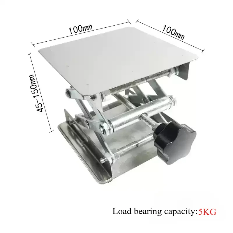 שולחן מעלה מתכתי מתכוונן, מתאים לעבודות עץ וחריטה - עיצוב קומפקטי ועמיד בהתאמת גובה ידנית