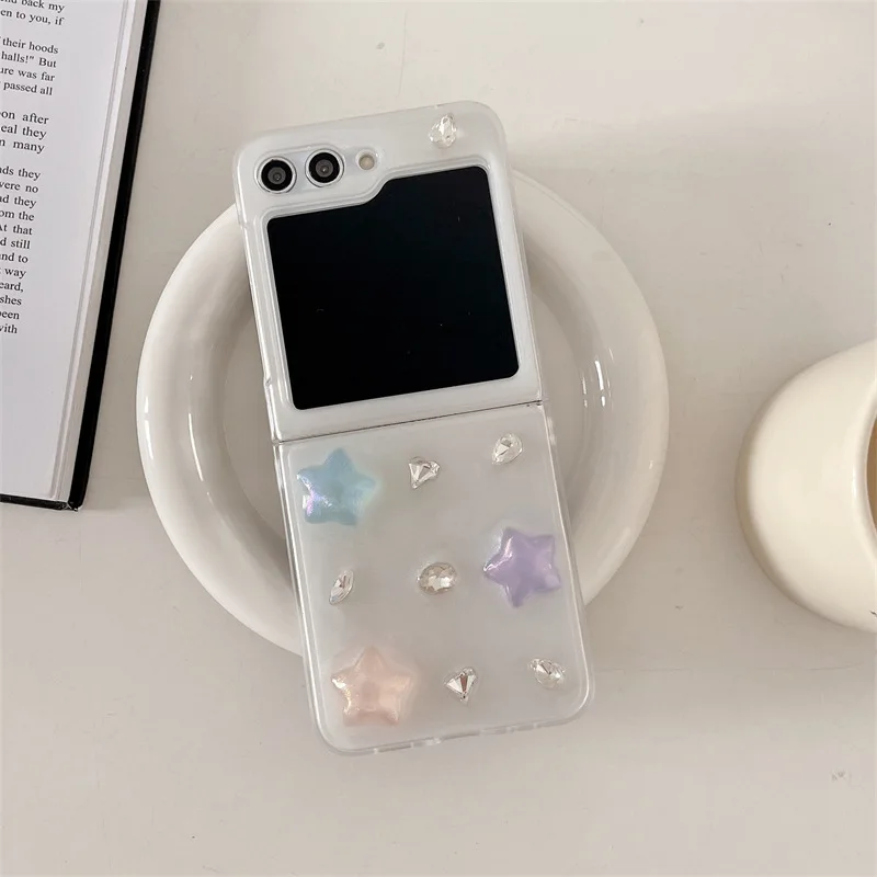 Custodia Per Telefono Star Diamond Per Samsung Galaxy Z Flip 3 Z Flip 4 Z Flip 5 Cover Posteriore Rigida Per Pc Per Custodia Zflip5