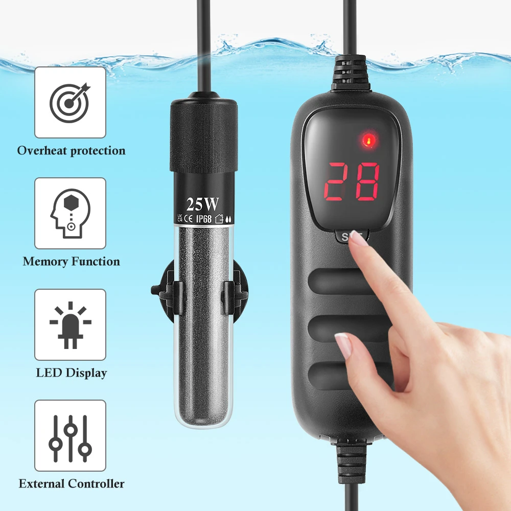 Digital Temperature Control Fish Tank Heater Temperature Control Aquarium Mini Aliexpress