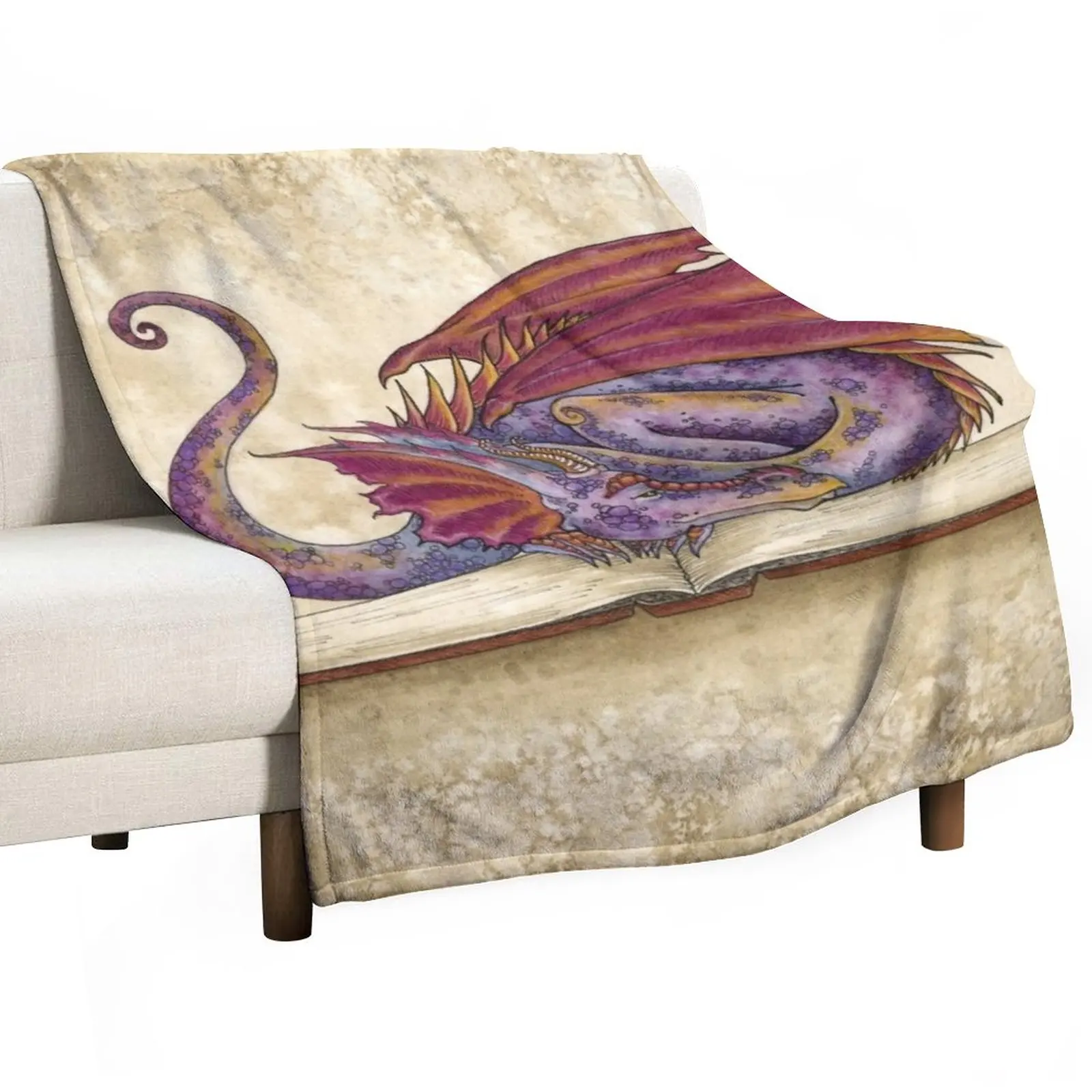 

Bookwyrm Throw Blanket blankets and blankets Sofa Blanket Bed covers