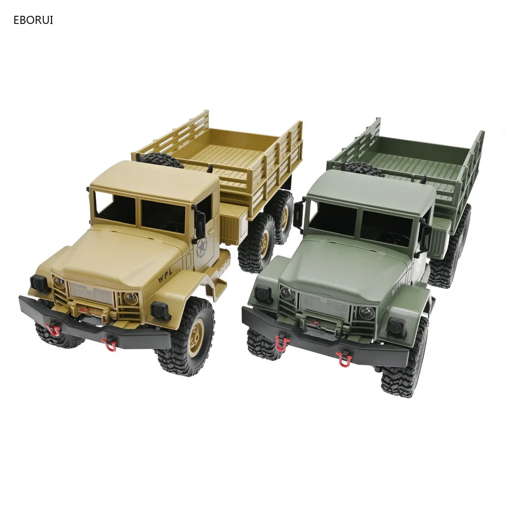 WPL B16 RC Military Transpotr Truck 1/16 2.4G Full Proportional 6WD Crawler Off Road RC Car With Light RTR Gift Toy for Kids 2
