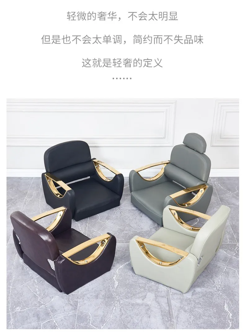 Description Picture 5 of itemStylish Luxury Barber Chair Folding White Design Hairstylist Barber Chair Nordic Adjustable Silla Barberia Salon Furniture