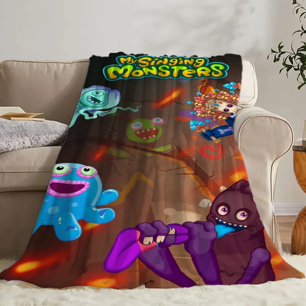 Hairy Blankets for Bed Blankets Characters Moshi Monsters Funny Blanket King Size Designer Throw Blanket for Sofa Luxury Bedding 3
