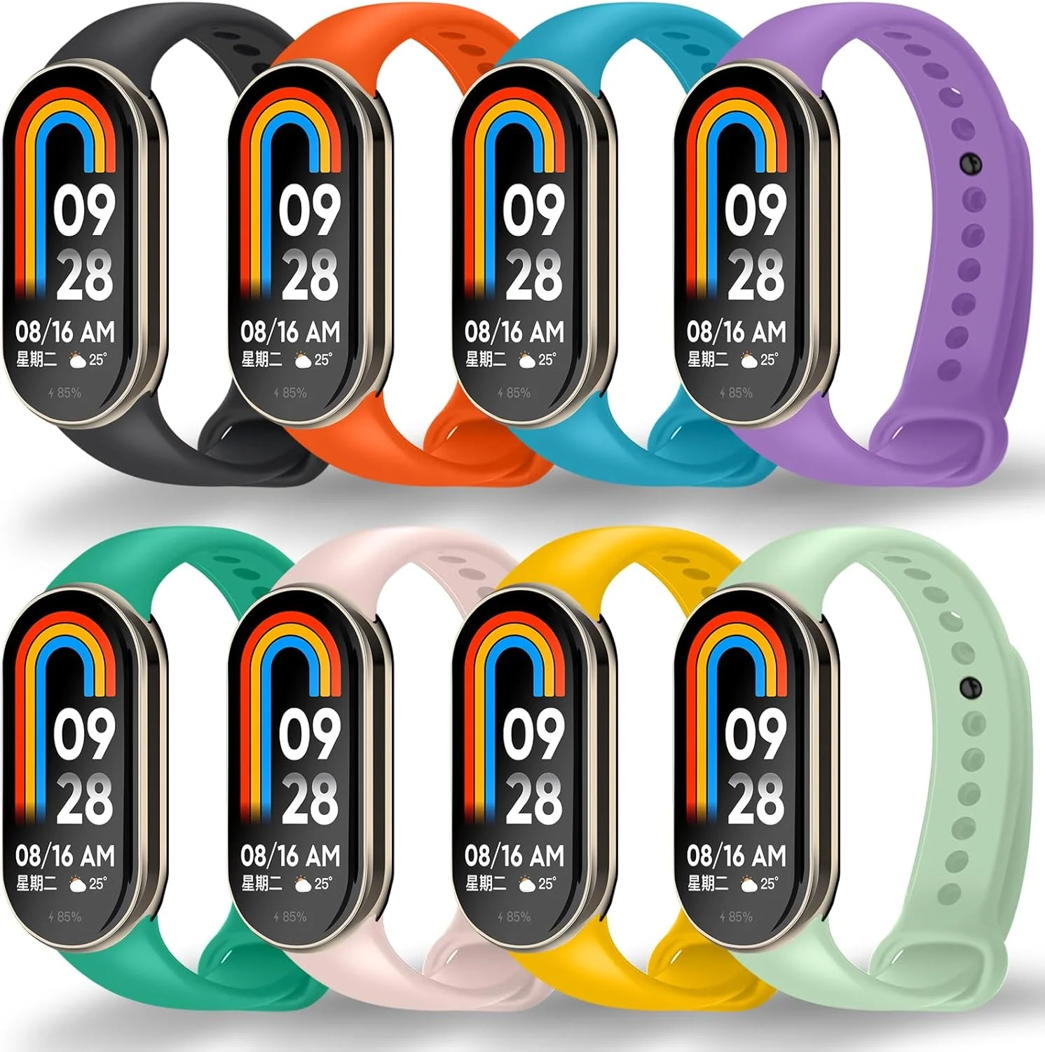 Silicone Sport Strap Rubber Bracelet for Fitness Tracker Accessories