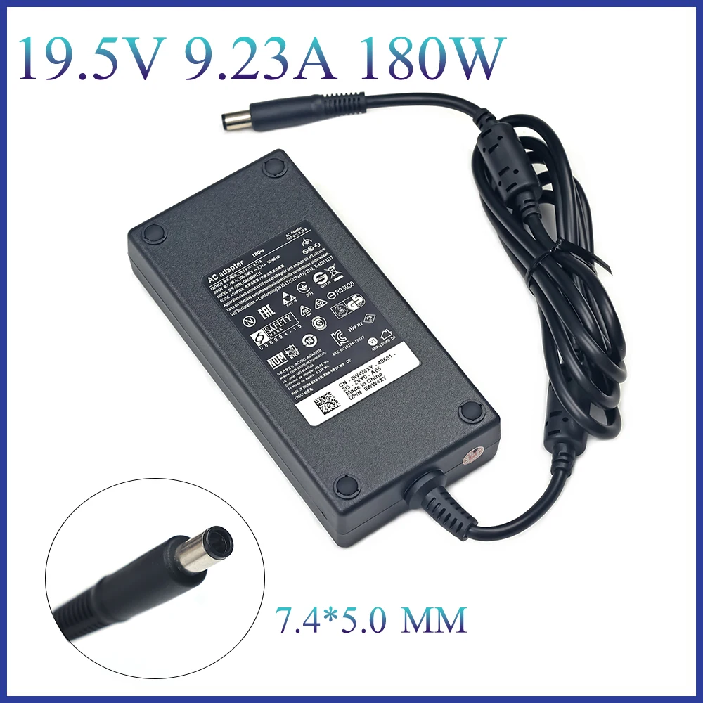 Adattatore Ca Per Laptop 180W 19.5V 9.23A Per Caricabatterie Dell Precision M4600 M4700 M4800 Alienware 13 R3 G3 Da180Pm111 597609-001