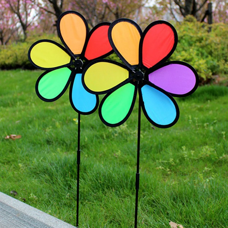 1PC Colorful Windmill Wind Spinner Wind Spinner Ornament Kids Toy Home Garden Yard Decoration