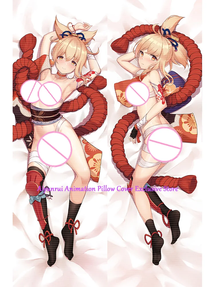 

Anime Pillow Cover Dakimakura Yoimiya 2 Side Printed Hugging Body Pillowcase Cushion Cover Bedding Decor