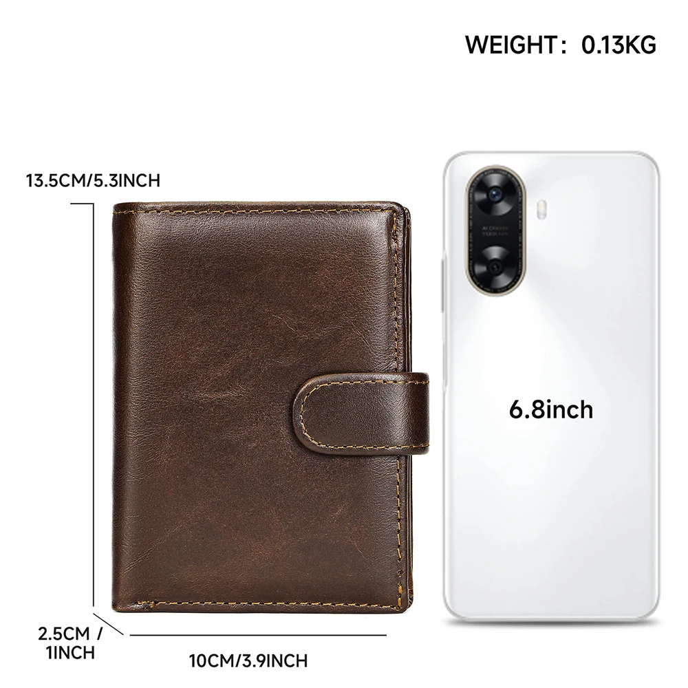 WESTAL Premium Leather Men's Multi-Functional Wallet