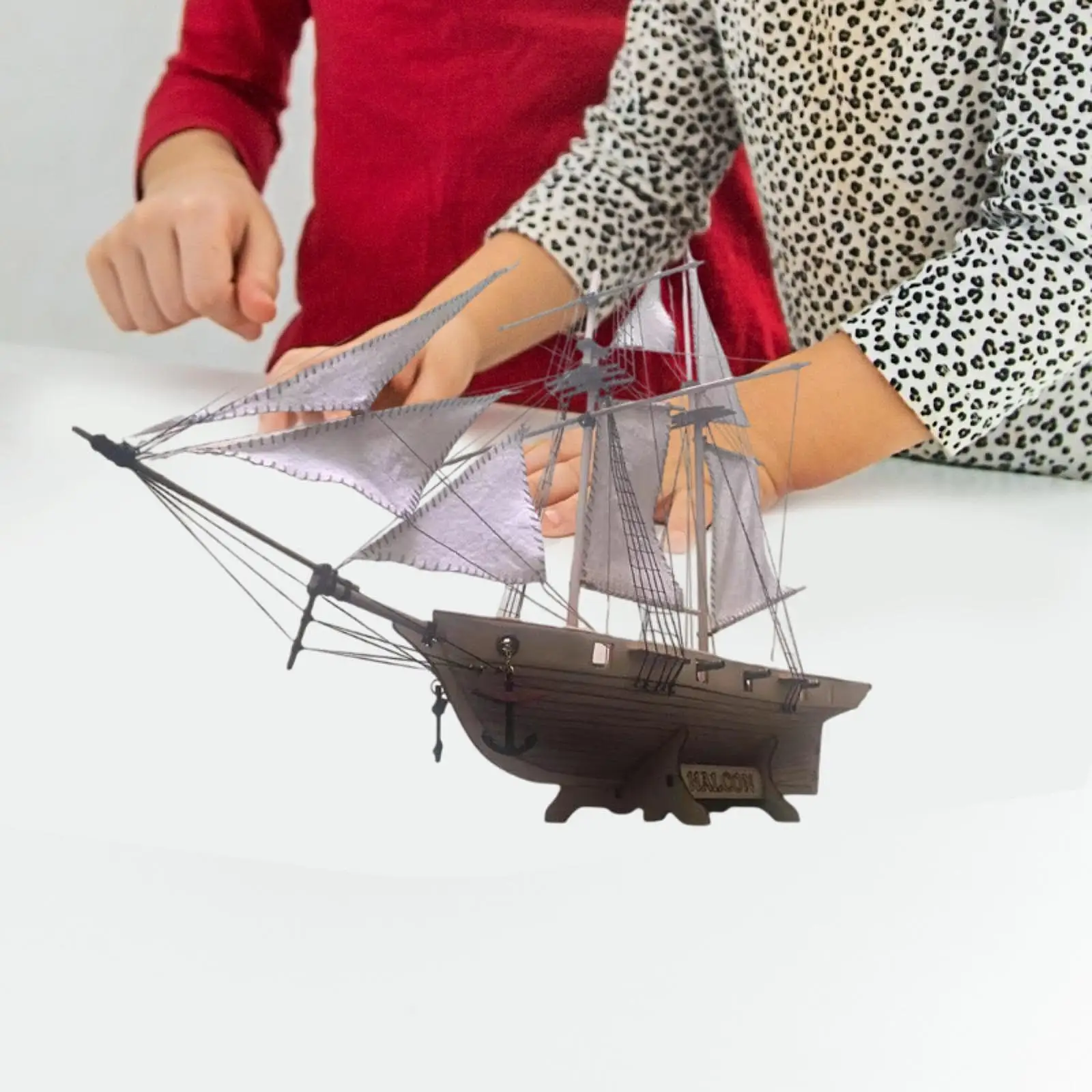 Mini Sailboat Model Wooden Miniature Sailing Boat DIY Model Decorative Mini Sailboat Model Wooden Miniature Sailing Boat DIY Model Decorative