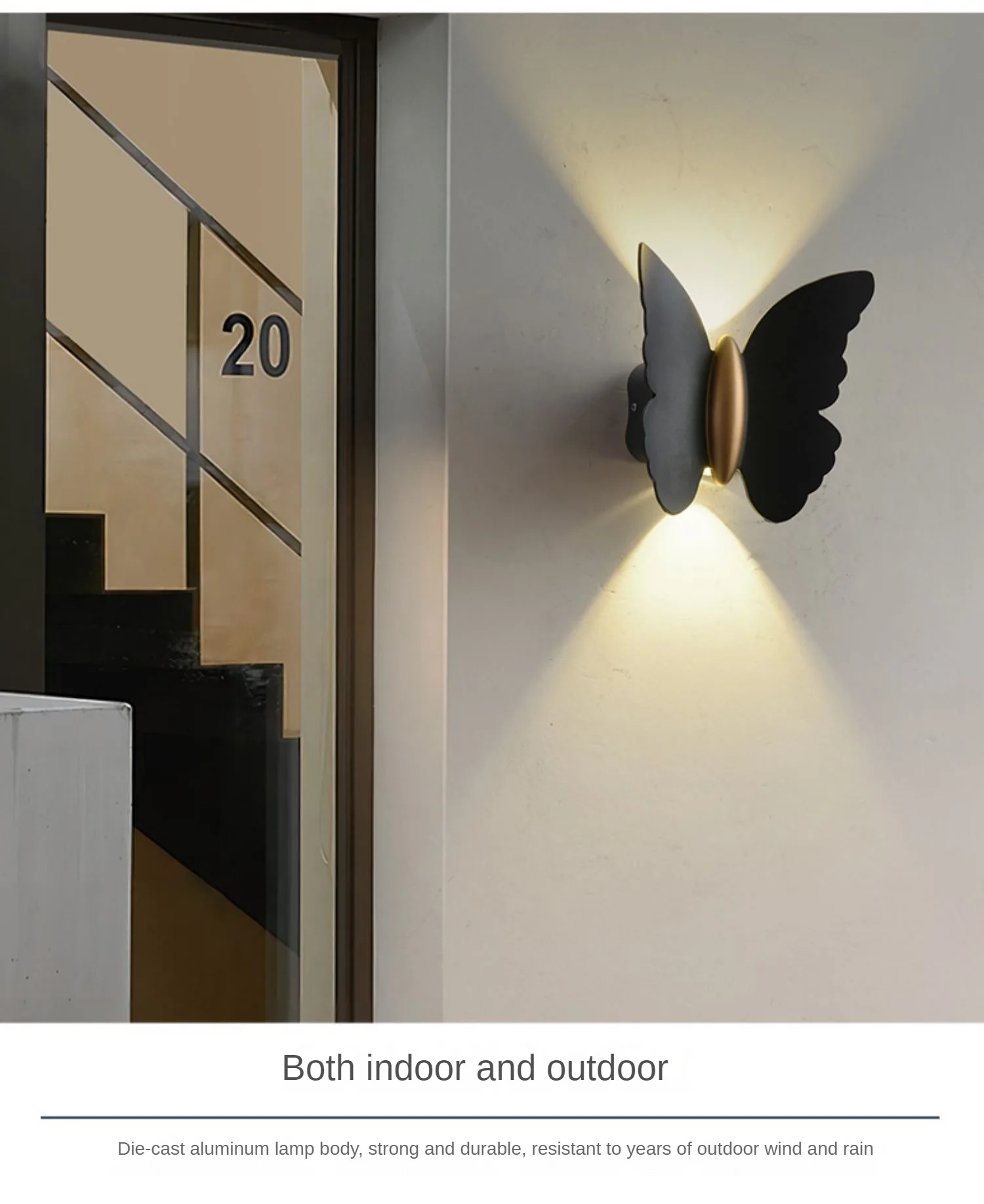 Modern Minimalist Outdoor Butterfly Wall Washing Lamp Minimalist Modern Staircase Corridor Courtyard Balcony Entrance Hall Lamp