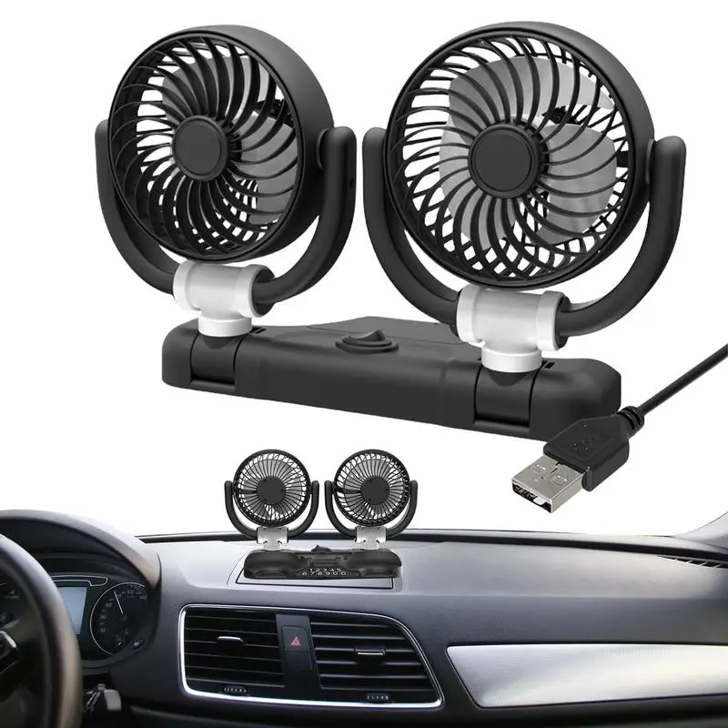 

Dash Fan For Vehicle Outdoor Vehicle Stroller Handheld Fan Portable Car Fans USB Fan Rotatable Small Dash Fan Car Cooling Fans