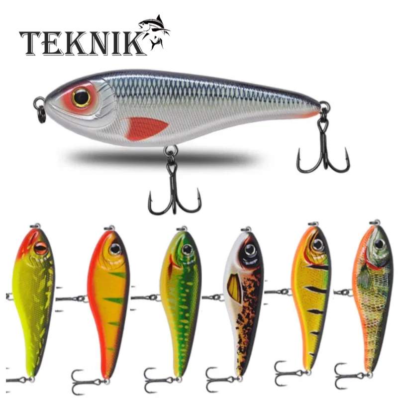 Glidebait Jerkbait 90/105/120 mm Pike Hard Sound Jerk Bait Crankbait Muskie Lures Angelköder Wobbler Bass Tackle Westin Lures