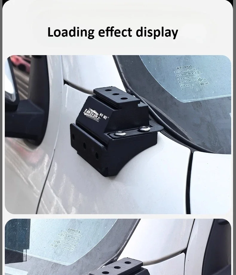 For Toyota Hilux Car A Pillar Led Spotlight Bracket Front Engine Hood Quick Release Dual Guide Rail Expansion Stand Lamp Holder detail image 7