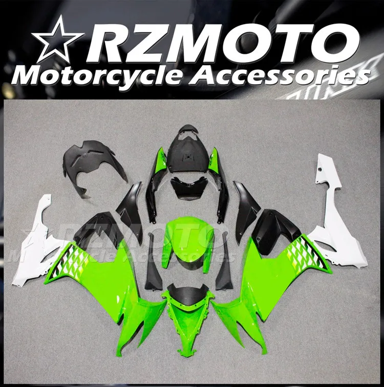 

4 подарка, новый комплект обтекателей для мотоцикла из АБС-пластика, подходит для Kawasaki ZX-10R 2008 2009 2010 ZX10R 08 09 10, кузов белого и зеленого цвета на заказ