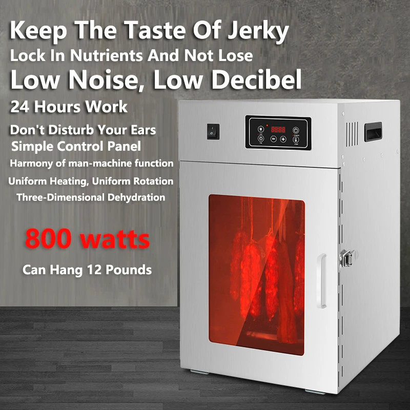 Dryer Rotating Sausages Bacon Chicken Duck Beef Food Dehydration Case Commercial Consumer Meat Machine 360° Household Air-dried 2