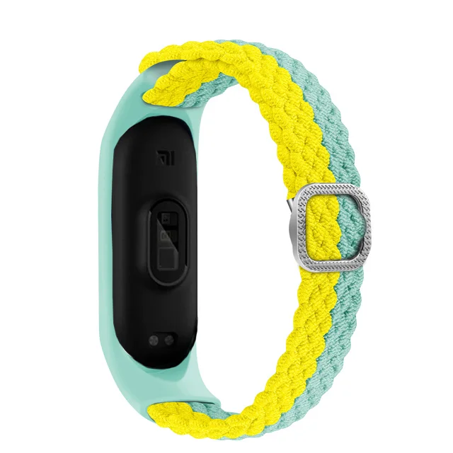 Elastic Adjustable Nylon Braided Bracelet Strap in Vibrant Colors