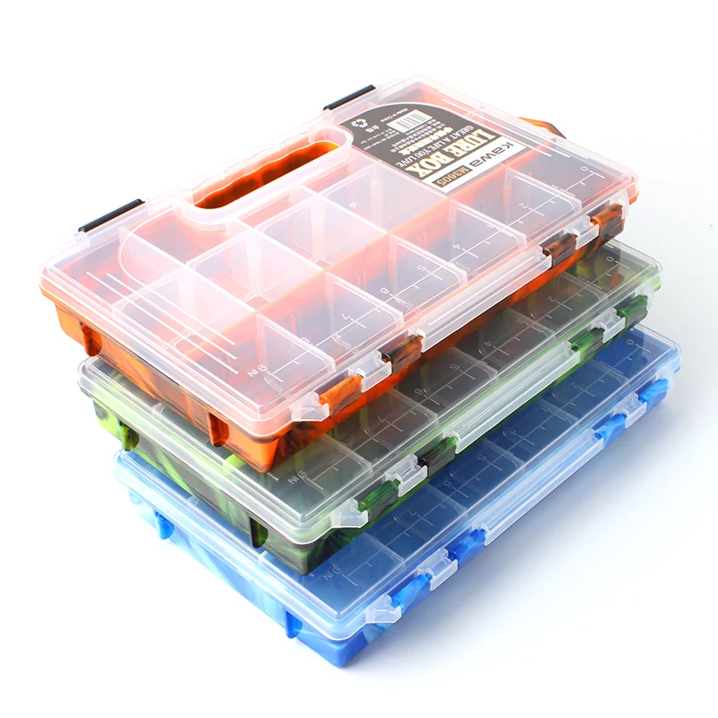 Ruke New Fishing Lure Box Portable Tool Hooks Baits Storage Case Tackle Trays Hooks Organizer Fishing Accessories Large Capacity