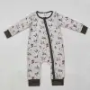 Duck Print Baby Fall Bamboo Sleeper Zipper Romper Wholesale Toddlers Boutique Clothes Factory Price Baby Boy High Quality Romper 1