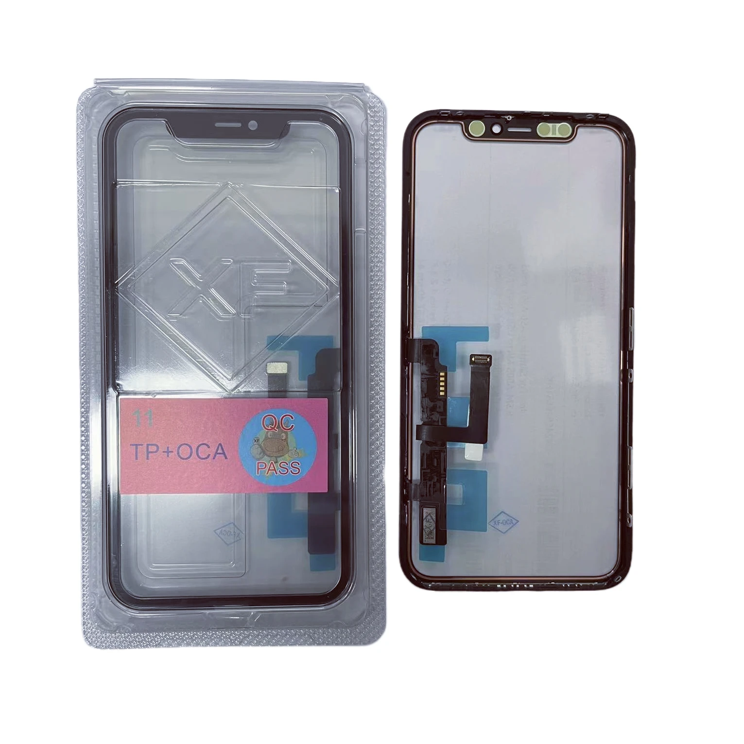 LCD Display Replacement 3pc XF Tested Zhenghai LCD Touch Digitizer Sensor Glass with Frame + OCA Glue For iPhone X XS XR 11 12 Pro Max Screen Cover