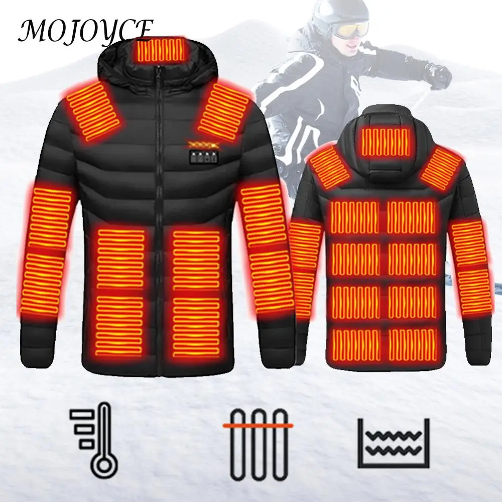21 Areas Heated Jacket Men Ski Thermal Clothing Heated Coat Heatable Cotton Jacket for Outdoor Hunting Hiking Camping Skiing 3