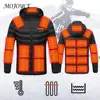 21 Areas Heated Jacket Men Ski Thermal Clothing Heated Coat Heatable Cotton Jacket for Outdoor Hunting Hiking Camping Skiing 3