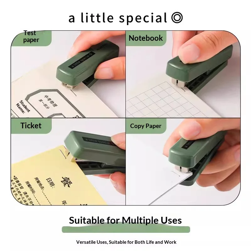 일본 코쿠요 1미터 신형 퓨어 휴대용 미니 스테이플러, 학생들의 시험지 및 사무용 문서를 위한 소형 제본 도구