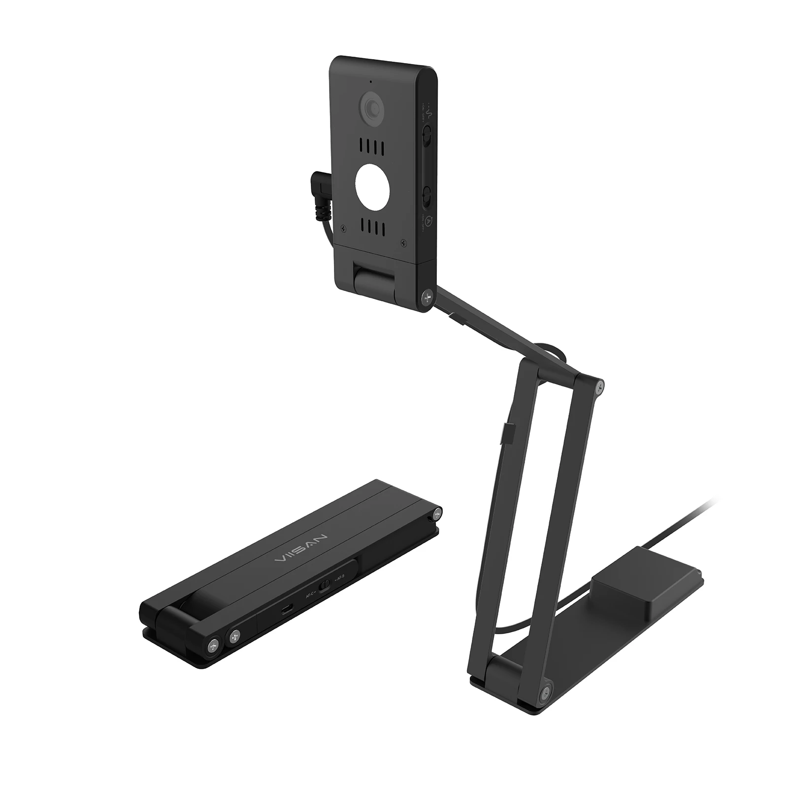 VIISAN VS13AM 13MP Book & Document Scanner, 4K@30FPS USB Camera with AI Noise Reduction, Auto-Rotate G-Sensor, AF-C/AF-S Lens, 2