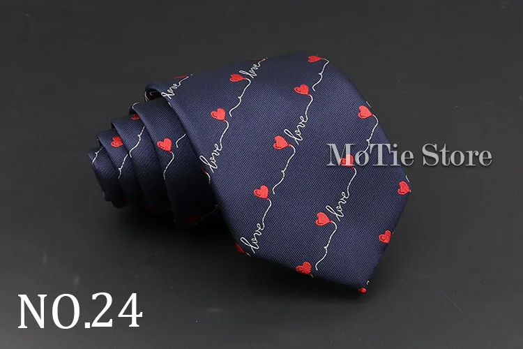 Niedliche Krawatte mit Cartoon-Muster, Tier- und Blumenmuster, für Herren, schmale, schmale Krawatte, Hochzeit, Rot, Marineblau, Party-Krawatten, Krawatte, Accessoires, Geschenke – Detail 25
