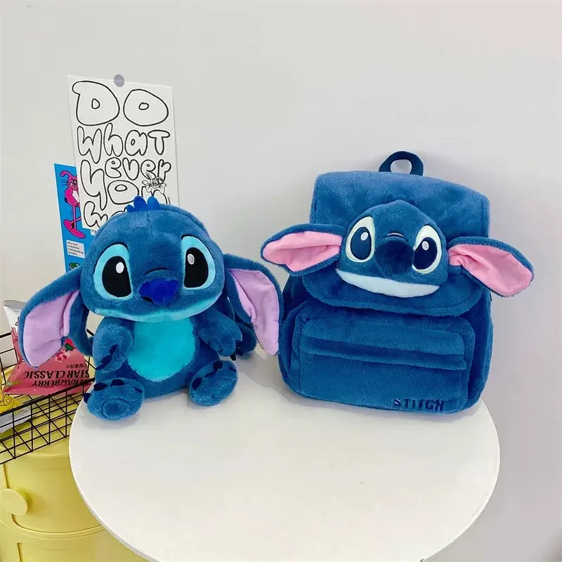 Genuine Disney Stitch Plush Toy Anime Lilo & Stitch Stuffed Toys Kawaii Cartoon Cute backpack Doll Bag Toys Kids Birthday Gift