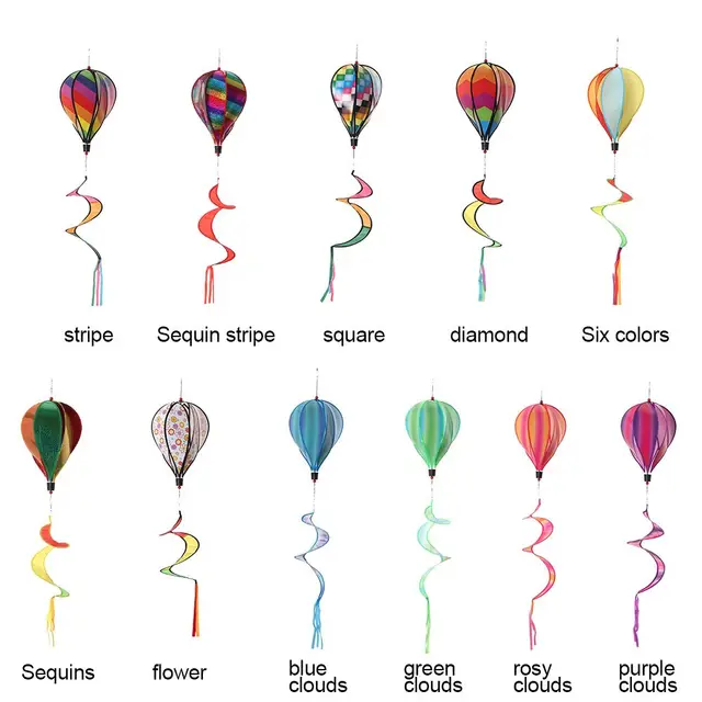Kerti Udvari Dekoráció Gyep Szélmalmok Kültéri Dekorációk Pinwheels Szélfutók Hőlégballon Whirlygig Játékok - Image 6