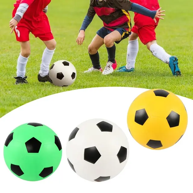 Lightweight Football Squeezable Foam Soccer Ball High-Density Training Ball Easy to Grip 4