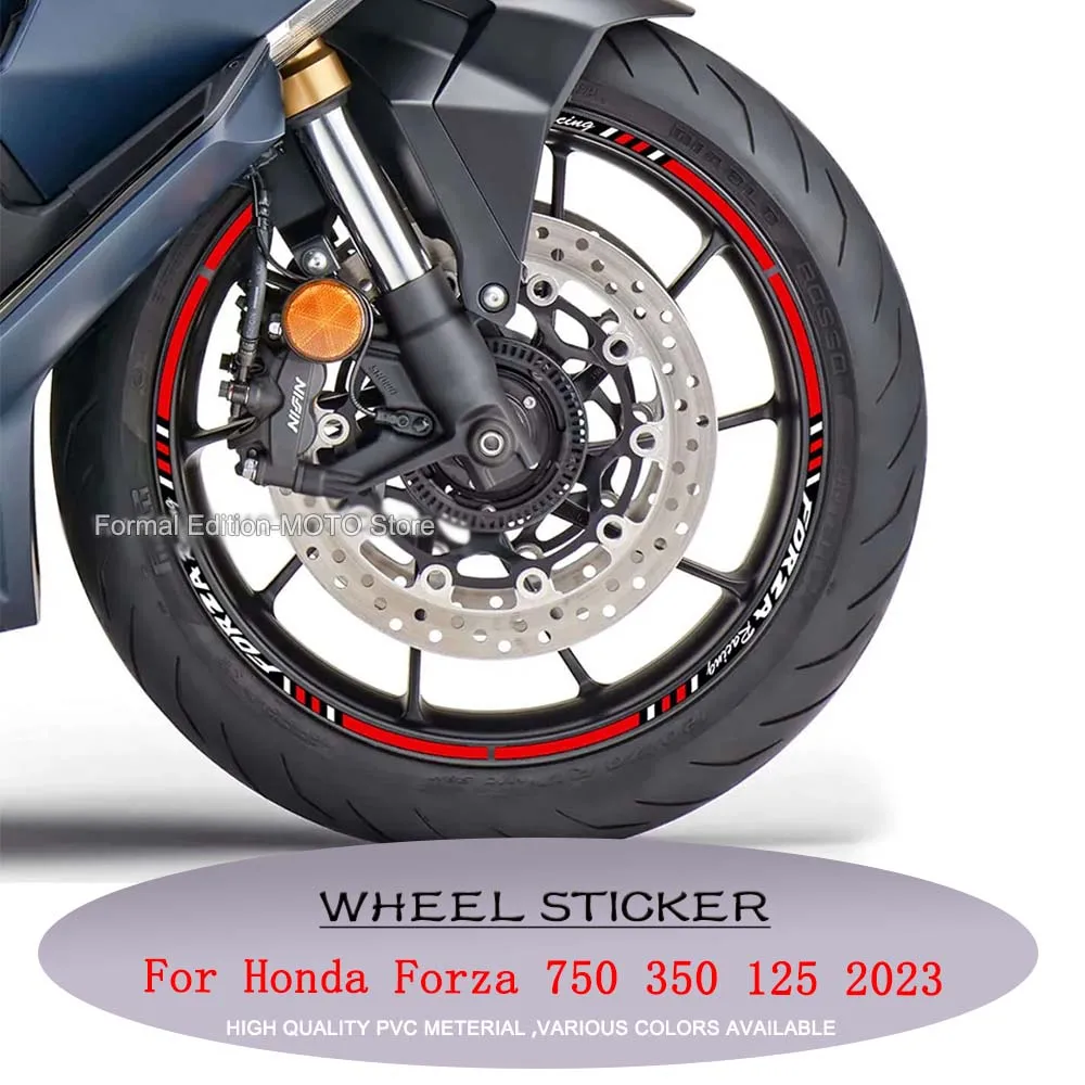 For Honda Forza 750 350 125 2023 Motorcycle Wheel Sticker Waterproof Hub Decal Rim Stripe Tape