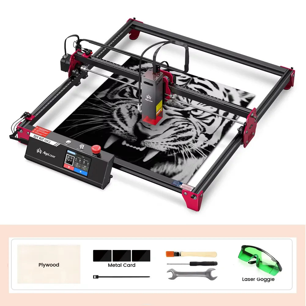 Algolaser DIYKIT MK2 40*43cm CNC cortador láser grabador aire Aissit WiFi mesa Metal acrílico madera corte láser máquina de grabado