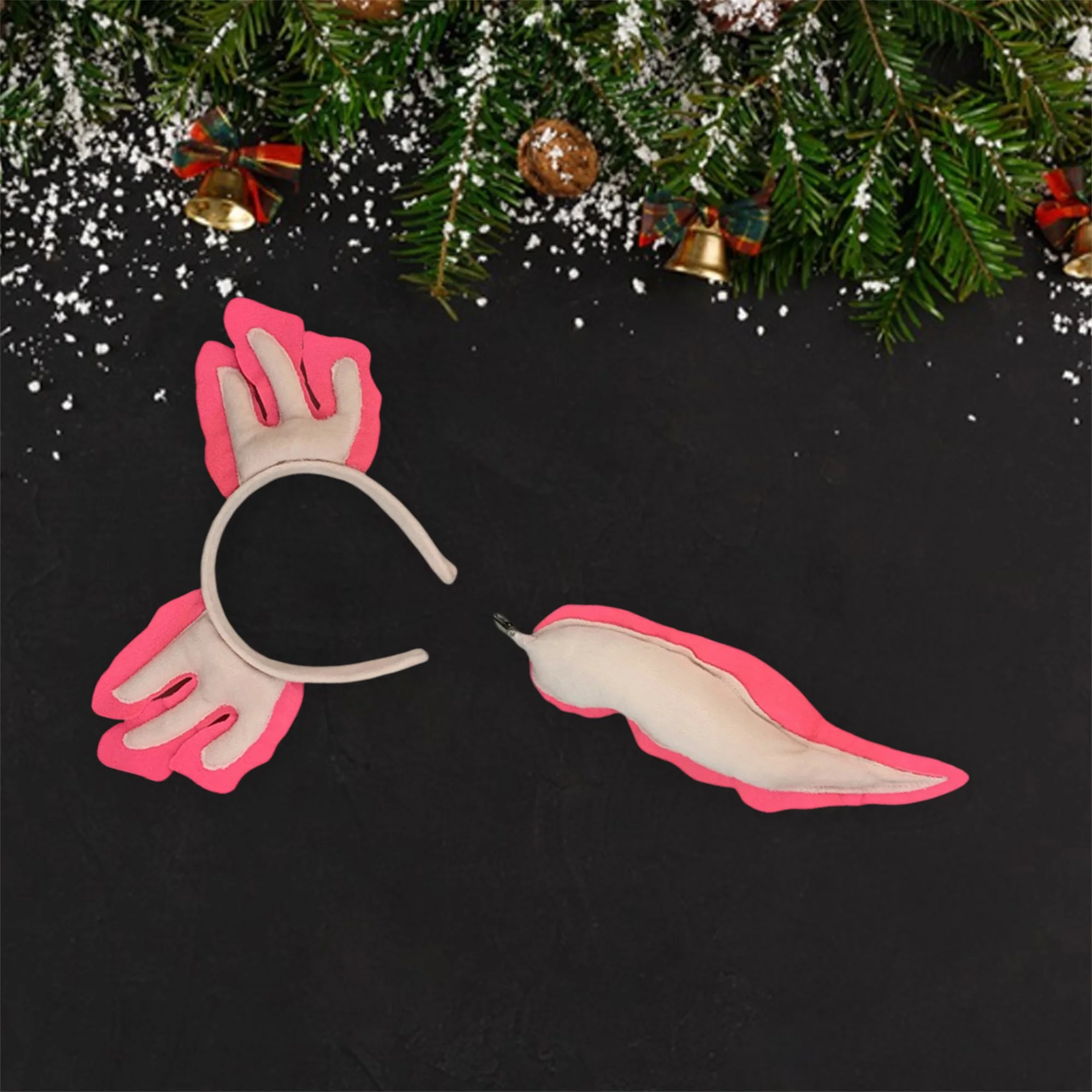 Adorable Unicorn Horn Headband and Tail Set for Kids Magical Costume Accessories for Halloween Birthday Party