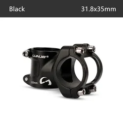 Enhanced Product Title: Compact Mountain Bike Bridge Cycling Stem - Precision Bicycle Component (Black 31.8x35mm)