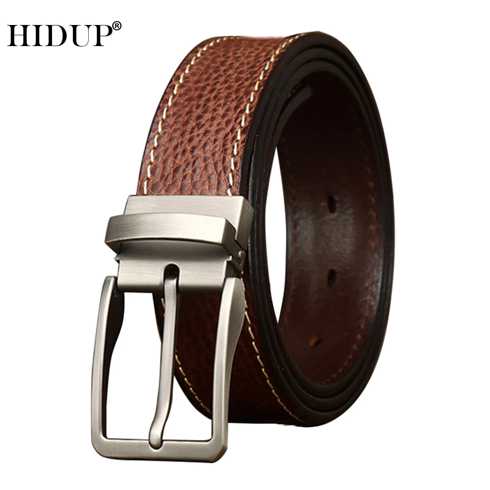 HIDUP Quality Cowhide Alloy Pin Buckles Zinc Metal Belt Jeans Accessories for Men NWJ1231