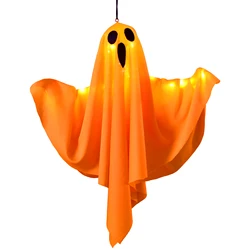 Glowing Witch Hat Ghost String Lights for Outdoor Halloween Decor (Type D - Orange)