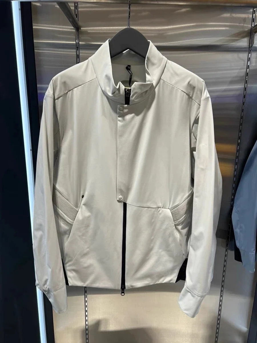 

24 New Spring/Summer Original Golf Clothing Men's Fashion Brand Zipper Stand up Collar Golf Versatile Casual Long sleeved Coat