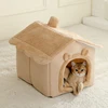 Foldable Pet House Removable Washable Cat House Puppy Cave Sofa Pet Bed House for Extra Small Dogs and Small and Medium Cats 2