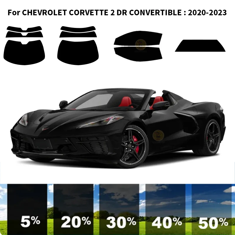 

Precut nanoceramics car UV Window Tint Kit Automotive Window Film For CHEVROLET CORVETTE 2 DR CONVERTIBLE 2020-2023