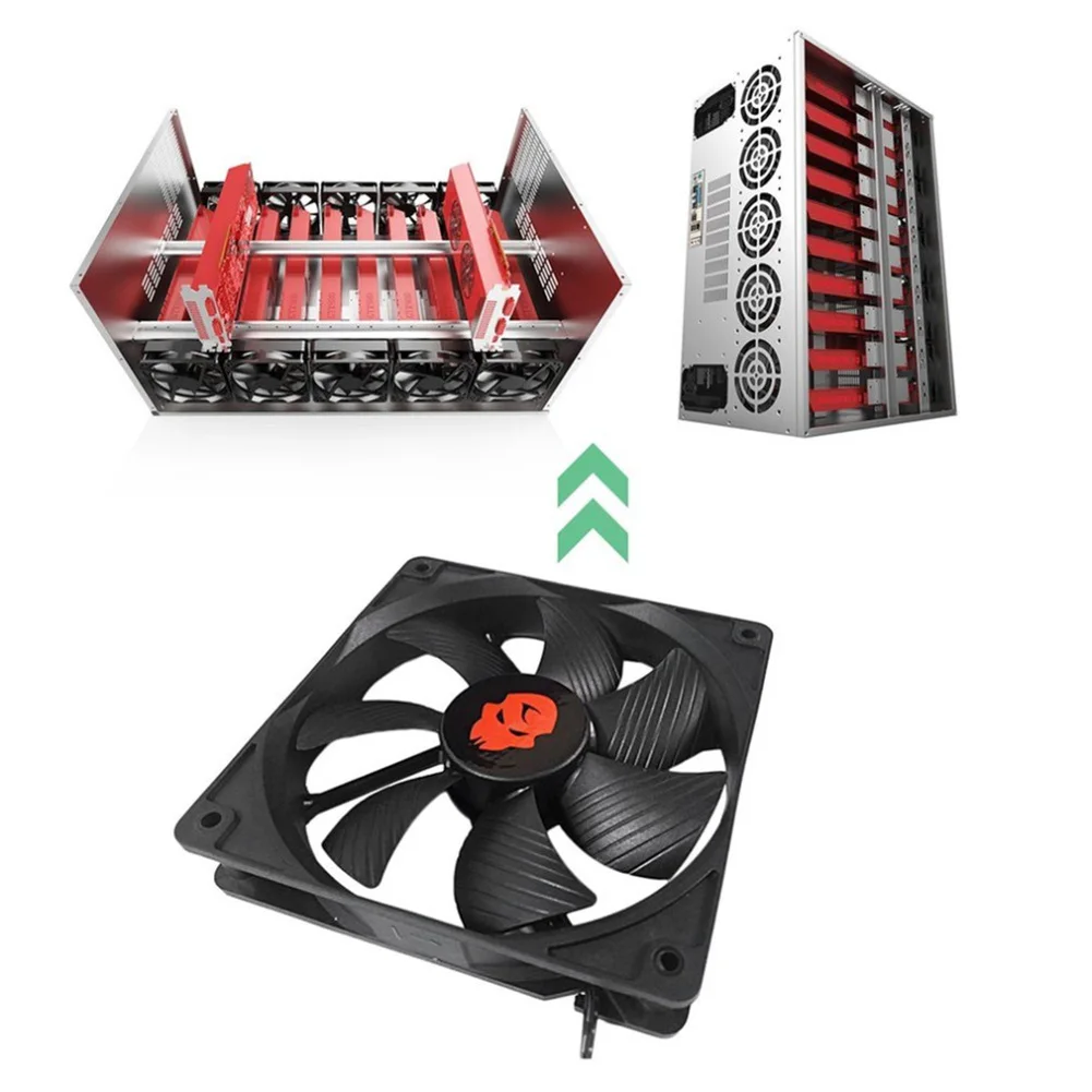 12cm High Speed Fan 4 Pin Desktop Chassis Fan 12V Large Air Volume Computer PC Case Radiator Cooler 1200RPM/3000RPM Cooling fan