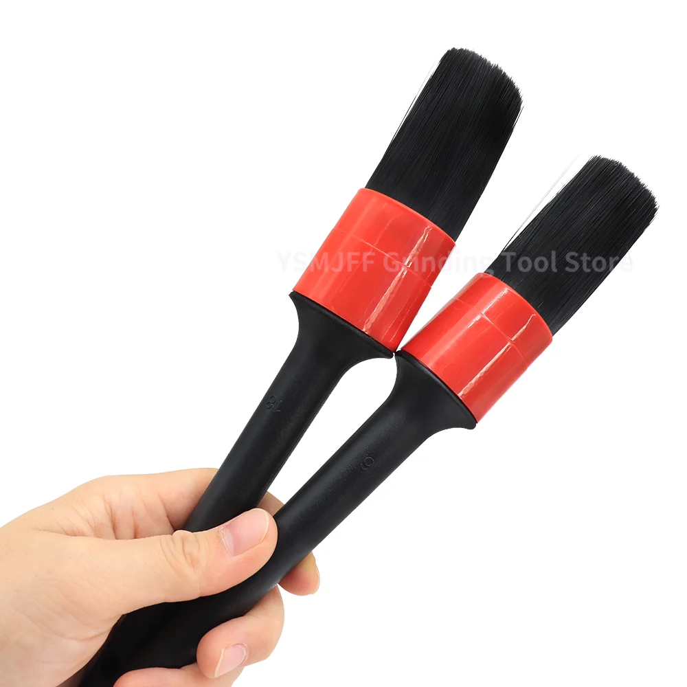 5 PCS Auto Detailing Brush Set, Different Sizes Automotive Detail Brushes Detailing Tool for Interior and Exterior Cleaning