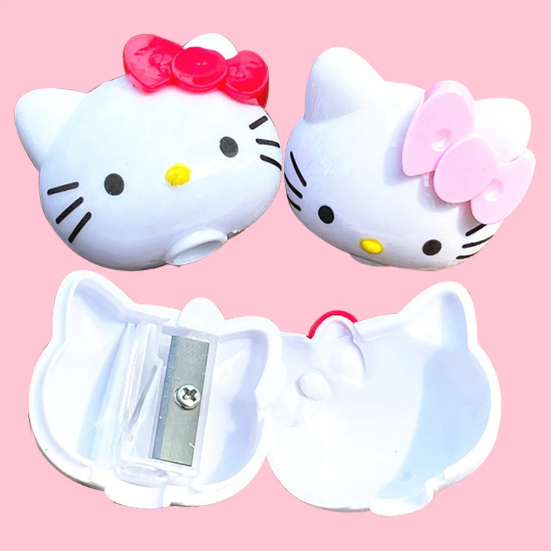

Kawaii Hello Kitty Pencil Sharpener Pencil Cutter Cartoon Kt Cat Sharpener Knife Smooth Sharpening Stationery School Supplies