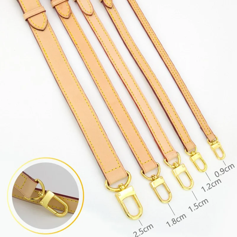 Cow Leather Bag Strap Women Handbag Belt Adjustable Shoulder Messenger Crossbody Bag Thin Genuine Leather Bag Strap Replacement